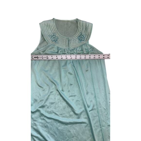 Kayser Mint Green Nightgown Size Small 100% Enkalure Nylon Vintage - Picture 6 of 9